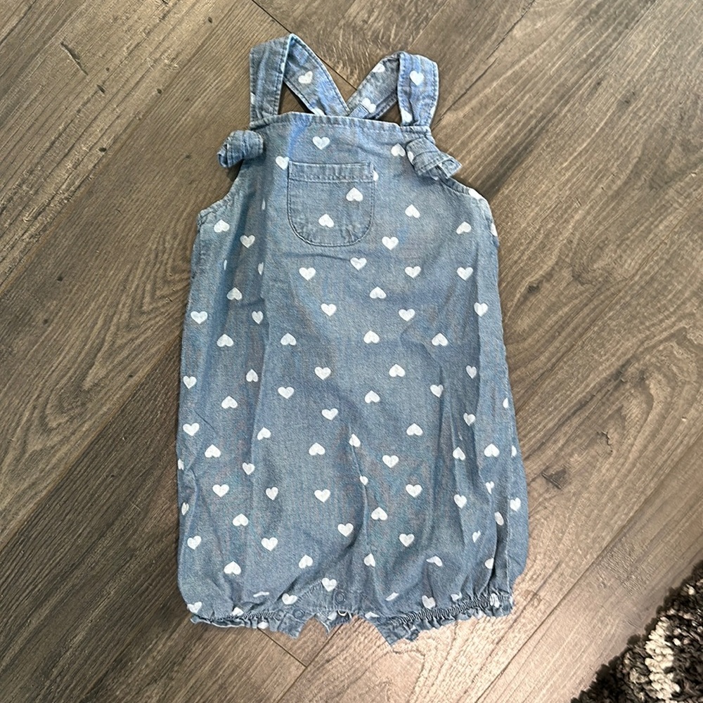 Denim Carter’s 24 months overalls with hearts